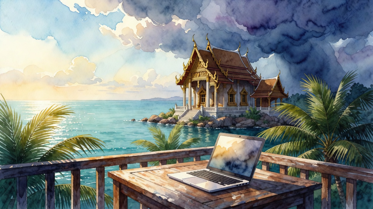Working remotely by the sea on Thailand's Gulf coast