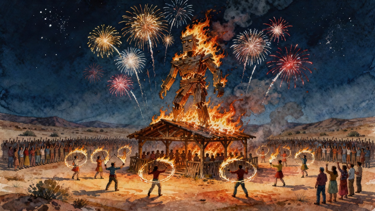 Saturday night — the Man burns